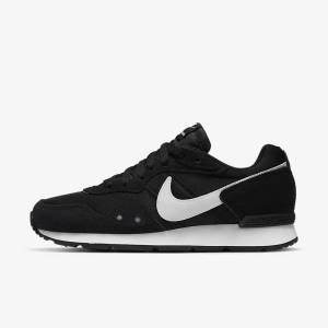 Women's Nike Venture Runner Sneakers Black / White | NK385TLF