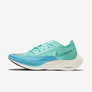 Women's Nike ZoomX Vaporfly Next% 2 Road Racing Running Shoes White / Metal Silver / Black | NK172BRN